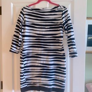 Dress black and white cotton